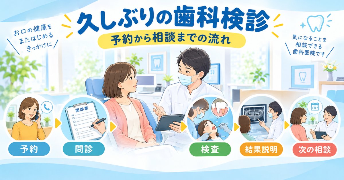 久しぶりの歯医者、検診は何から始まる？相談から受診までの流れ